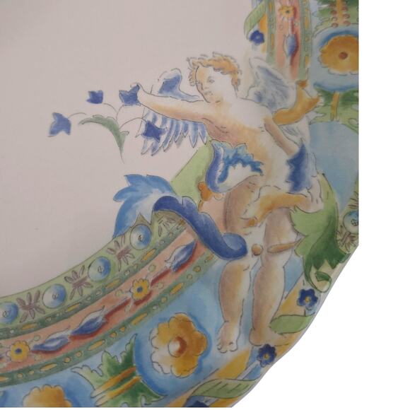 Raphael by Faiencerie De Gien Handled Cake Plate DISCONTINUED DAMAGED - Picture 3 of 8